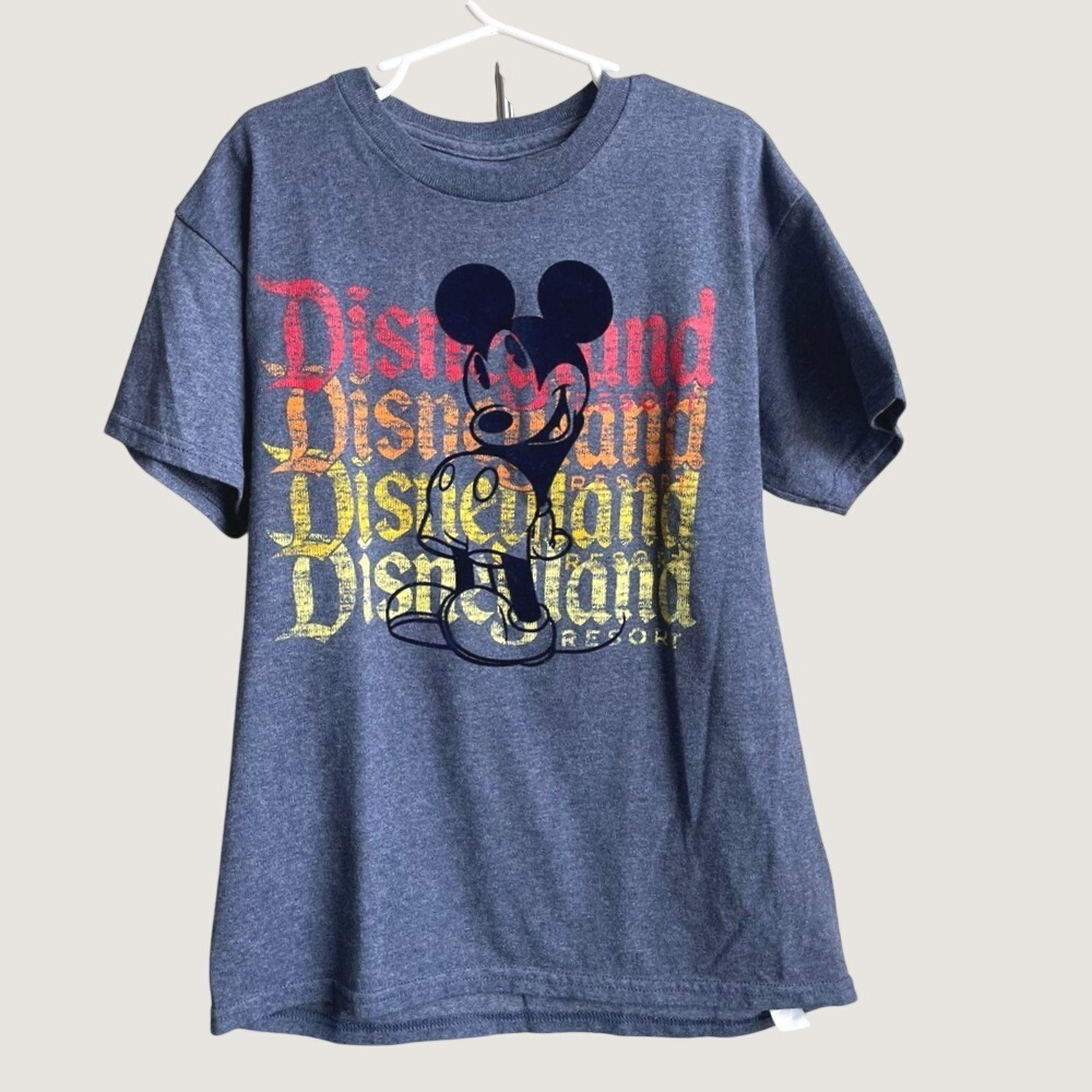 Disney Mickey Mouse Disneyland Disney World Resort Graphic Shirt Blue Heather M